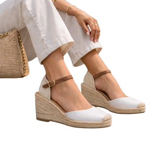 CUÑA ESPARTO MAYO PLANTILLA MEMORY FOAM BLANCO