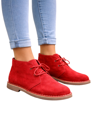 MUJER SAFARI PIEL ROJO