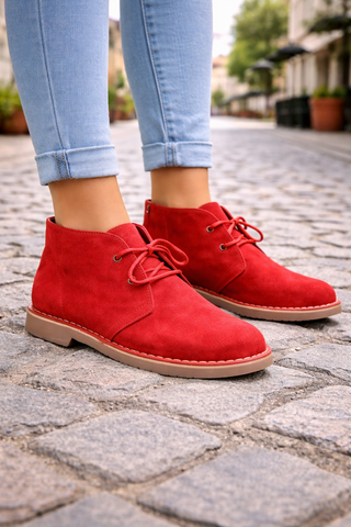 MUJER SAFARI PIEL ROJO