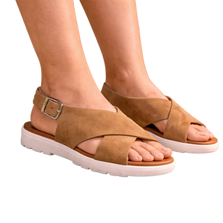 MUJER A SERRAJE CAMEL COMBI