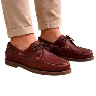 HOMBRE NÁUTICOS PIEL PULL MARRON BENAVENTE