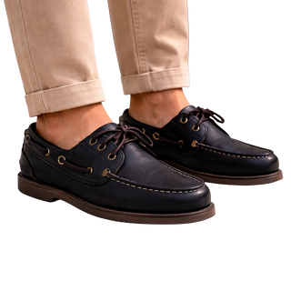 NAUTICO DE PIEL ENGRASADA MARRÓN - BENAVENTE