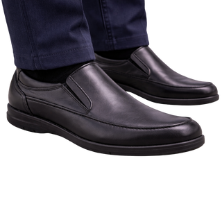 HOMBRE PIEL VESTIR AVE NEGRO-STK-