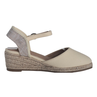 MUJER FLORES BEIG TEXTIL
