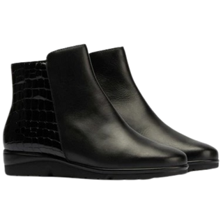 MUJER BOTIN PIEL AINA PITILLOS NEGRO