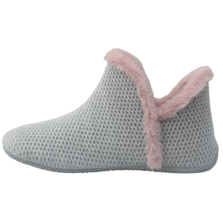 MUJER ZAPATILLAS DE ESTAR POR CASA GRIS PERLA-MALVA