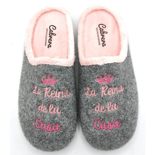 MUJER ZAPATILLAS DE ESTAR POR CASA ALIZA PICOS GRIS