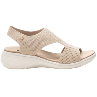 MUJER SANDALIA TEXTIL BEIGE