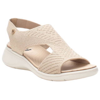 MUJER SANDALIA TEXTIL BEIGE