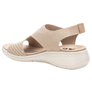 MUJER SANDALIA TEXTIL BEIGE