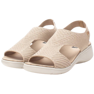 MUJER SANDALIA TEXTIL BEIGE