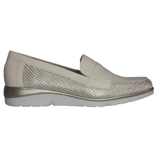 MUJER PITILLOS MOCASIN COMBINADO ORO