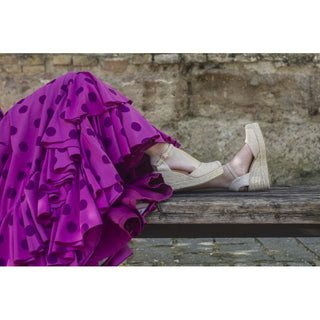 MUJER ESPARTO FLAMENCA APRICOT