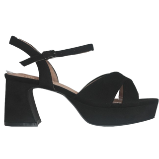 MUJER SANDALIA DESTELLO NEGRO MICROFIBRA