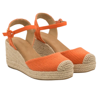 MUJER CUÑA DE ESPARTOS NAI HEBILLA NARANJA