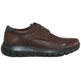 HOMBRE COMODO ZAPATO PIEL MARRON