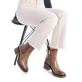 MUJER BOTIN TACON MEDIO ESTOCOLMO BEIGE