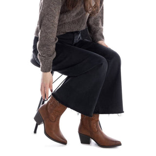 MUJER SXTI BOTIN TACON MADRID CAMEL