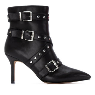 MUJER BOTIN TACON ALTO FINO CERDE¥A NEGRO