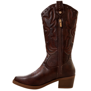 MUJER BOTA XTI COWBOY RIVEL CAMEL
