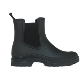 MUJER BOTA AGUA LLUVIA NEGRO