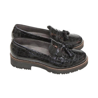 MUJER MOCASIN EN COCO NEGRO