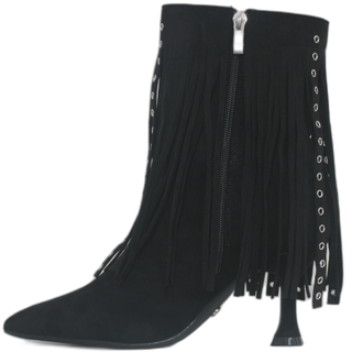 MUJER SXTM BOTIN TACON GLAM NEGRO