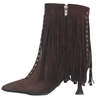 MUJER SXTM BOTIN TACON GLAM MARRON