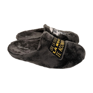 HOMBRE ZAPATILLAS DE ESTAR POR CASA MONTLIS (B. FRASE / ROBOT) GRIS OSC.