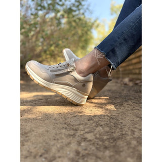 MUJER DEPORTIVA ZAPATO LAVANDA C. BEIGE
