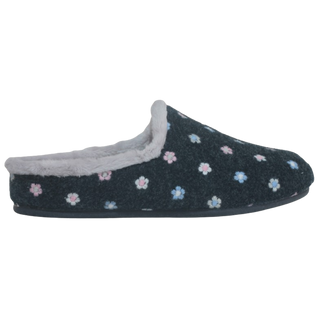 MUJER ZAPATILLAS DE ESTAR POR CASA PICOS FLOWERS (ZUECO RIBETE) MARIN
