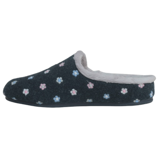 MUJER ZAPATILLAS DE ESTAR POR CASA PICOS FLOWERS (ZUECO RIBETE) MARIN
