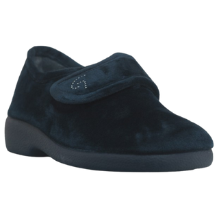 MUJER ZAPATILLAS DE ESTAR POR CASA SUATEX (BOTIN-VELCRO) MARINO
