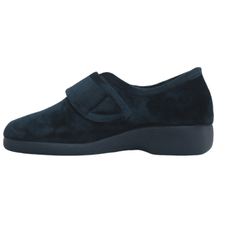 MUJER ZAPATILLAS DE ESTAR POR CASA SUATEX (BOTIN-VELCRO) MARINO