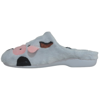 MUJER ZAPATILLAS DE ESTAR POR CASA MONTLIS (S. PAREJA / VACAS 3D) PLATA
