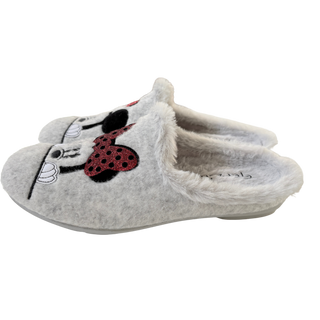 MUJER ZAPATILLAS DE ESTAR POR CASA PICOS (B. RATON / RATITA) MARFIL-GRI