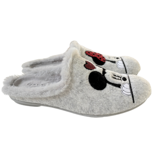 MUJER ZAPATILLAS DE ESTAR POR CASA PICOS (B. RATON / RATITA) MARFIL-GRI