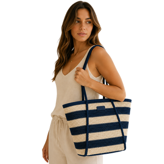 ACCESORIO BOLSOS DIARIO RAPUR RAYAS AZUL GRANDE