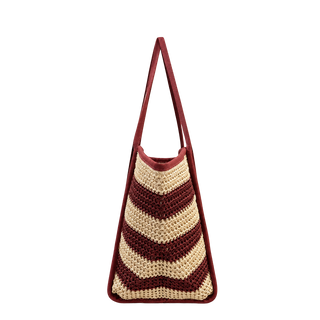 ACCESORIO BOLSOS DIARIO   RAPUR RAYAS ROJO GRANDE