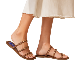 MUJER SANDALIA PLANA NOA CAMEL