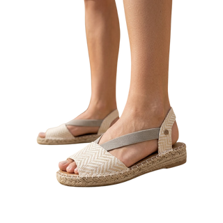MUJER ESPARTO PLANA AMALFI PUNTERA BEIGE