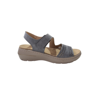 MUJER SANDALIA CUÑA PICADA JEANS