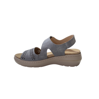 MUJER SANDALIA CUÑA PICADA JEANS