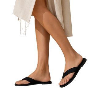 MUJER  SANDALIA PLANA LUMA NEGRO
