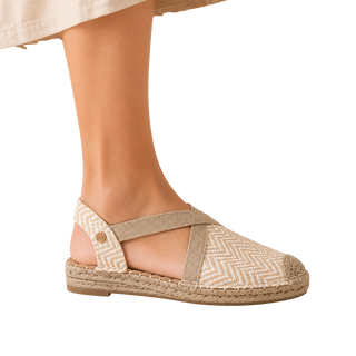 MUJER ESPARTO PLANA AMALFI APRICOT