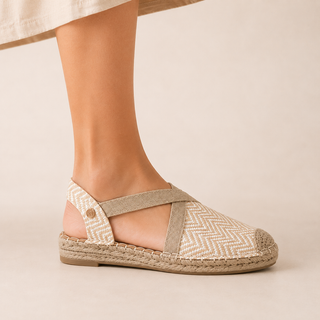 MUJER ESPARTO PLANA AMALFI APRICOT