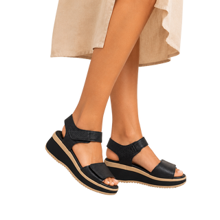 MUJER SANDALIA PLATAFORMA CALIMA DOYA NEGRO