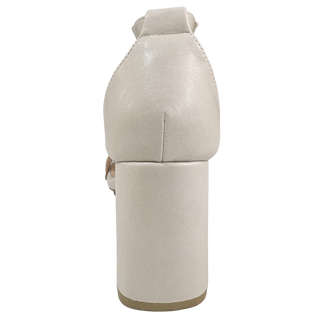 MUJER TACON SANDALIA FIESTA BLANCO