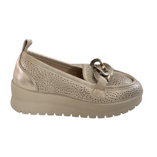 MUJER MOCASIN COMODO GLIDEA PLATINO
