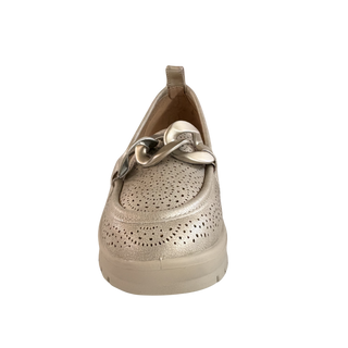 MUJER MOCASIN COMODO GLIDEA PLATINO